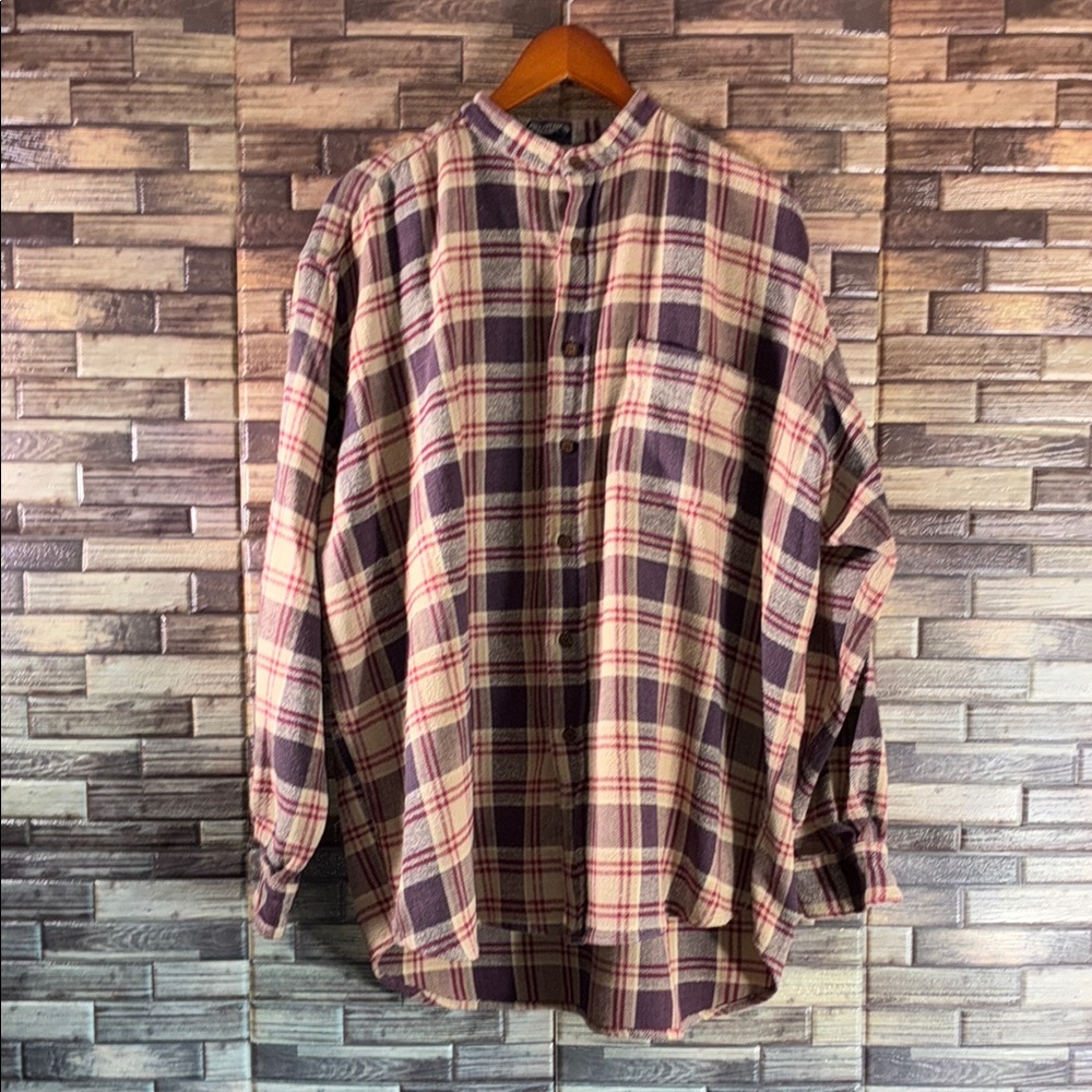 Vintage 80’s Mens XL Britches Great Outdoors Plaid / Flannel Button-Up  Shirt